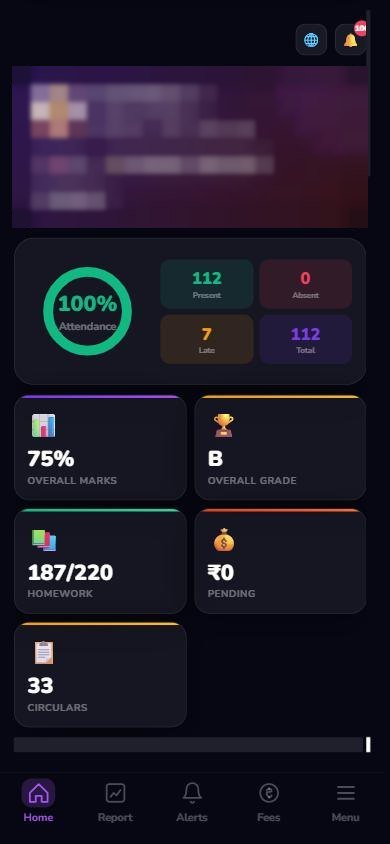 Parent app dashboard