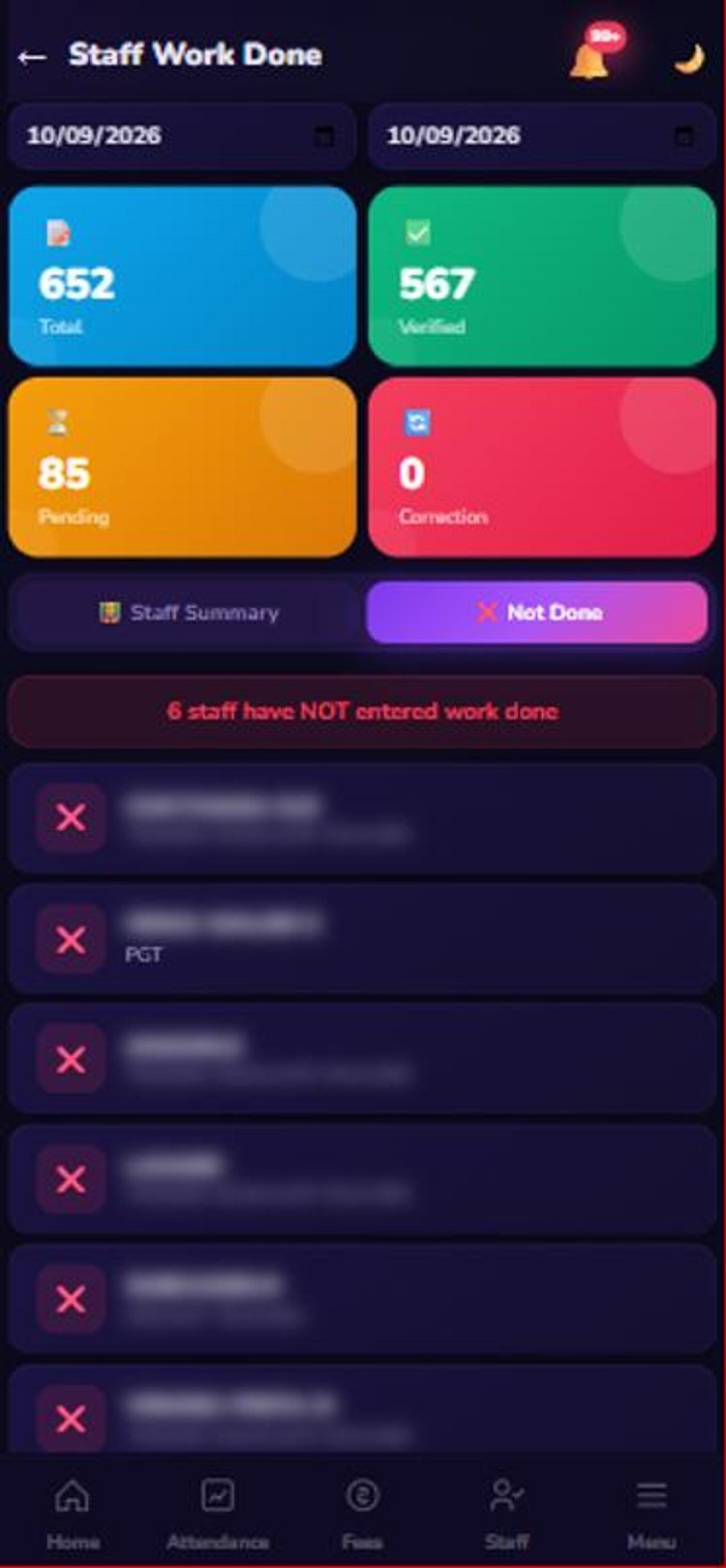 Not entered today