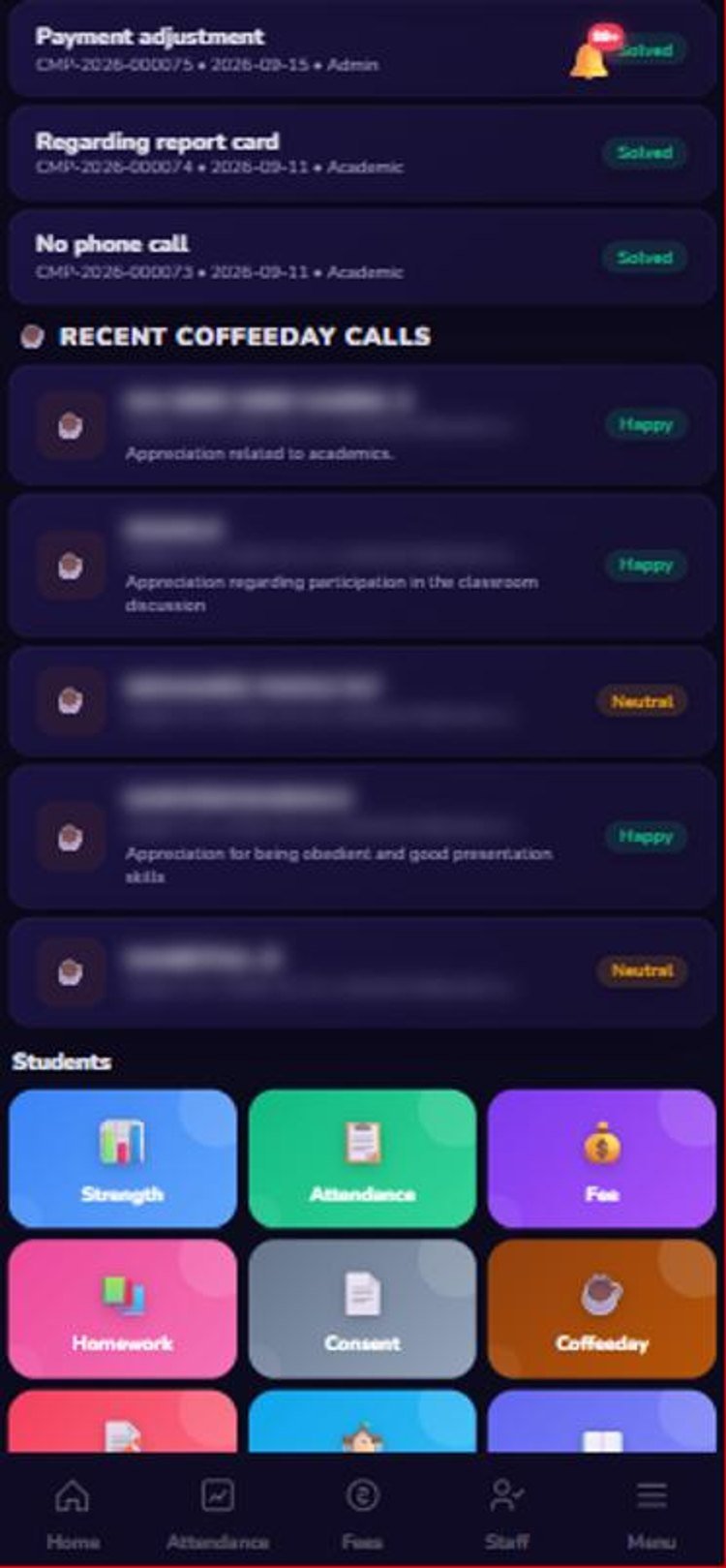 Recent activity