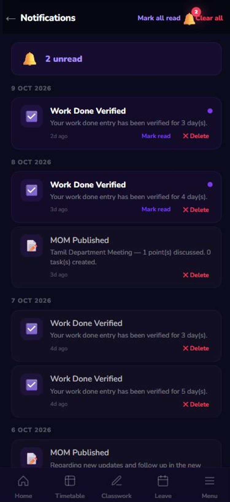Instant alerts